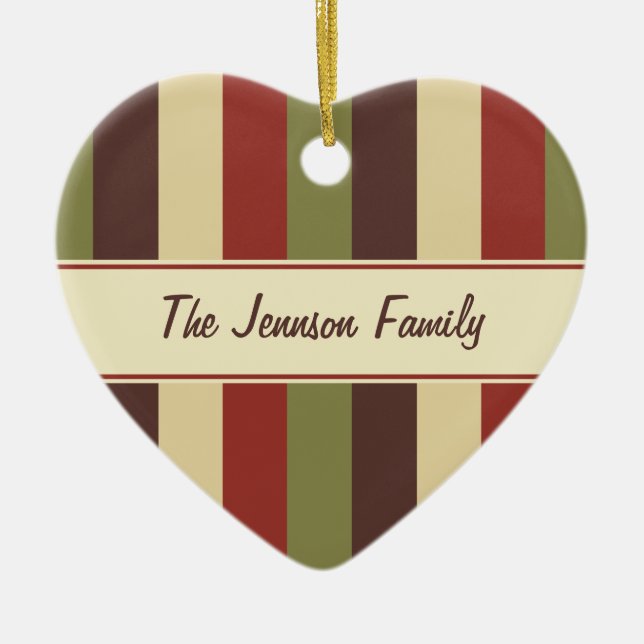 Familien-Foto-Herz-kundenspezifische Keramikornament (Vorne)