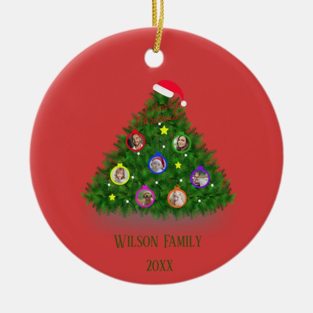 Familien Foto Ornament on Christmas Tree (Vorne)
