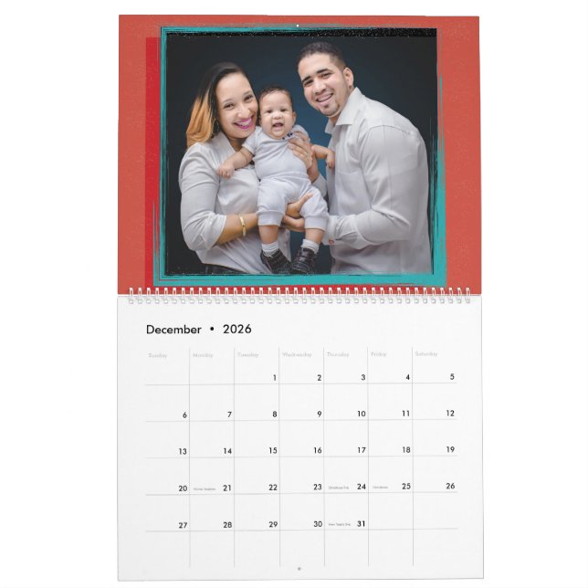 Familien-Fotos stellen Ihren eigenen Foto-Kalender Kalender (Dez 2026)