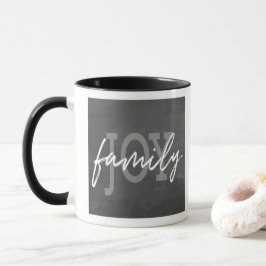 Familien-Freude-modische Tafel-Hand beschriftet Tasse