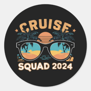 Familien Freunde Urlaub Kreuzfahrtschiff Reise 202 Runder Aufkleber