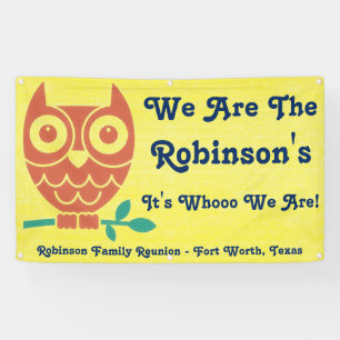 Familien-freundliche Eulen-Fahne Banner