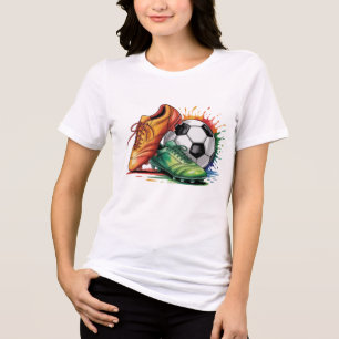 Familien-Fußball-T-Shirt Tri-Blend Shirt
