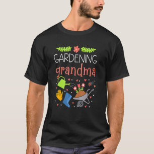 Familien-Gartenarbeit Oma Gärtnerin Gartenpflanzen T-Shirt