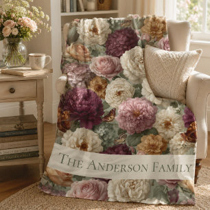Familien-Geschenk zur Einweihung Elegante lila Blü Fleecedecke