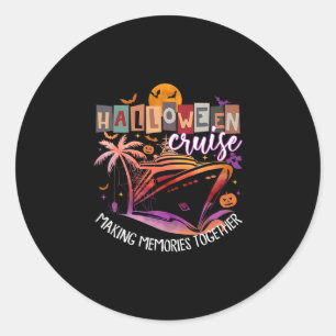 Familien-Halloween-Kreuzfahrt 2025 passende Famili Runder Aufkleber