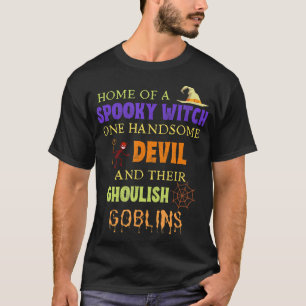 Familien-Halloween-Zitat mit Hexe Teufel Spinne T-Shirt