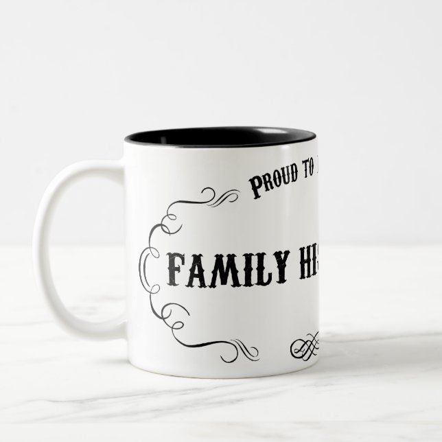 Familien-Historiker Zweifarbige Tasse (Links)