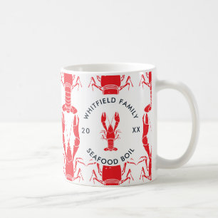 Familien-Hummer-Kochparty-Meeresfrüchte-Party-Ande Kaffeetasse