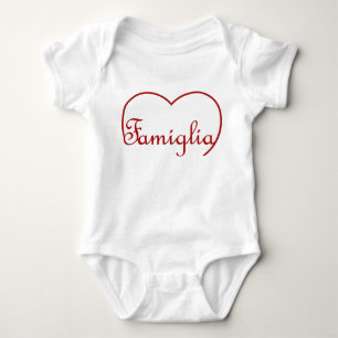 Familien Italienisches Familienherz Rot Baby Strampler