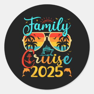 Familien-Kreuzfahrt 2025 Sommerferien - Matching F Runder Aufkleber