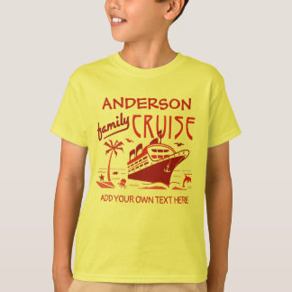 Familien-Kreuzfahrt-Ferien-Schiffs-individueller T-Shirt