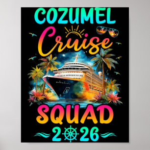 Familien-Kreuzfahrt-Team Cozumel 2026 Sommerferien Poster