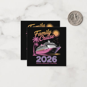 Familien-Kreuzfahrt-Trupp 2026 Urlaub passende Rei Mitteilungskarte