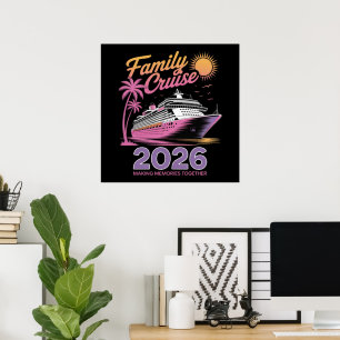 Familien-Kreuzfahrt-Truppe 2026 Urlaub passende Re Poster