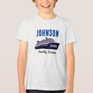 Familien Kreuzfahrtschiff Kinder Jungen T-Shirt   Tri-Blend Shirt