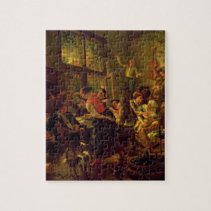 Familien-Mahlzeit (Öl auf Leinwand) Puzzle