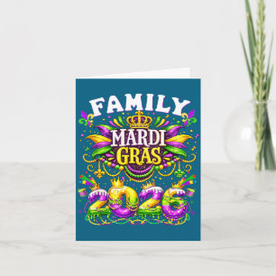Familien-Mardi-Gras-Erinnerungen-Kunstwerk Karte