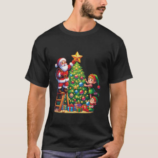 Familien-Matching-Santa-Elf-Squad-Christbaum-Dekor T-Shirt
