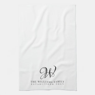 Familien-Monogramm-elegante Skript-Küche Geschirrtuch