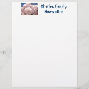 Familien-Newsletter Ihr Name Papier Frühlingsblüte