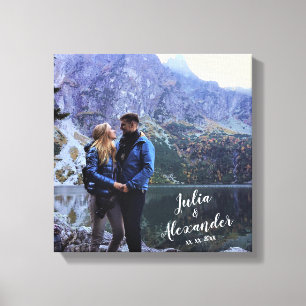 Familien- oder Einzelbild - mit Namen - Leinwanddruck