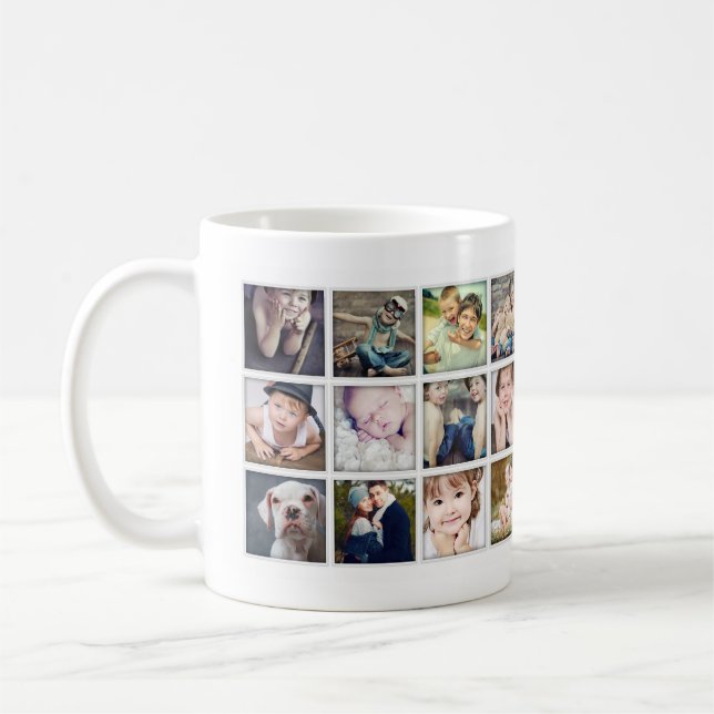 Familien-Porträt-Foto-Collagen-Tasse Tasse (Links)