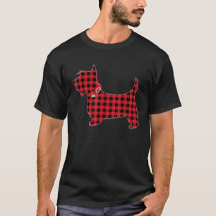 Familien-Pufferplaid-Scottie-Hund-Weihnachten T-Shirt