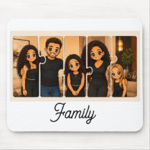 Familien-Puzzle-Mauspad
