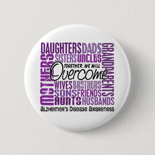Familien-quadratische Alzheimerkrankheit Button