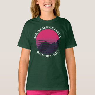 Familien-Roadtrip-Camping-Retro-Wiedersehen Maßges T-Shirt