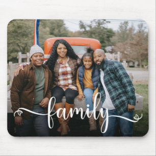 Familien Schrift Foto Mousepad