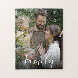 Familien-Schriftart Schriftzug Individuelle Fotos  Puzzle