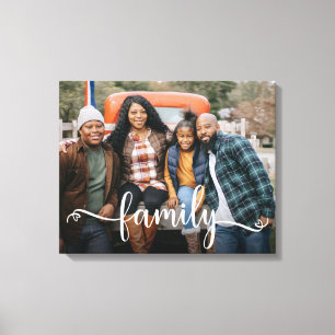 Familien-Schriftfoto Leinwanddruck