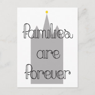 Familien sind für immer Mormonische Tempel der HLT Postkarte