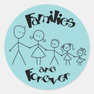 Familien sind für immer runder aufkleber