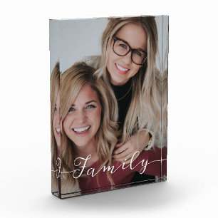 Familien-Skript-Foto Fotoblock