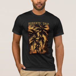 Familien-Sommerurlaub Strand Palmen T-Shirt