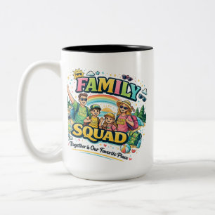 Familien-Squad – passendes Familienteam-Design Zweifarbige Tasse