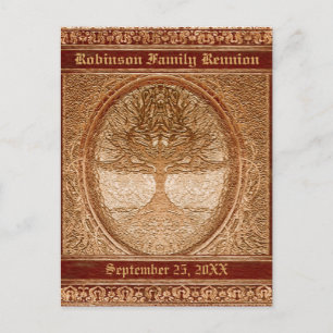 Familien-Stammbaum-Wiedervereinigung im Vintage-Lo Postkarte