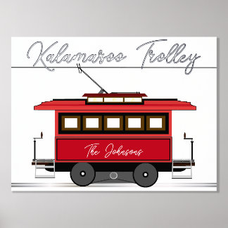 Familien-Straßenbahn-Straßenbahn-Folie-Textplakat Foliendrucke