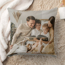 Familien-Text-Overlay Boho-Eleganz Kuschel-Wurfkis