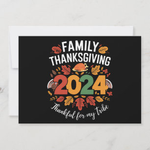 Familien Thanksgiving 2024 Dankbar für meinen Stam Feiertagskarte