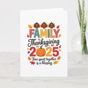 Familien Thanksgiving 2025 – Gemeinsam verbrachte Karte