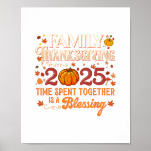 Familien Thanksgiving 2025 Thanksgiving Crew Kürbi Poster