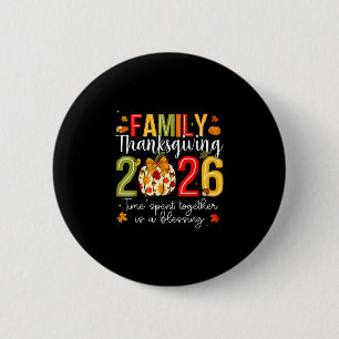 Familien Thanksgiving 2026 Shirt Männer Frauen Kin Button