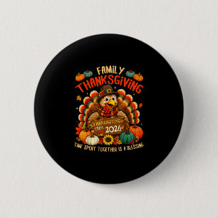 Familien Thanksgiving 2026 Shirts Truthahn Crew Button