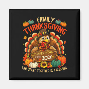 Familien Thanksgiving 2026 Shirts Truthahn Crew Magnet