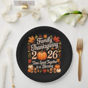 Familien Thanksgiving 2026 Thanksgiving Crew Pappteller