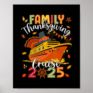 Familien Thanksgiving Kreuzfahrt 2025 Urlaubsreise Poster